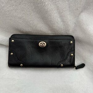 Coach Mercer Black Accordion Long Zip Wallet Amazing Condition